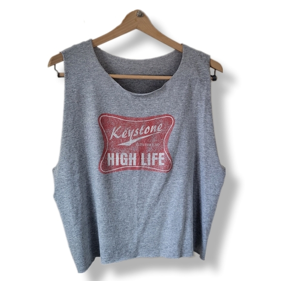 Keystone Lite Crop Muscle Tee Reworked - Picture 2 of 10